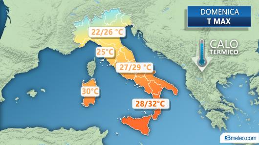 Meteo Italia: temperature in calo nel weekend