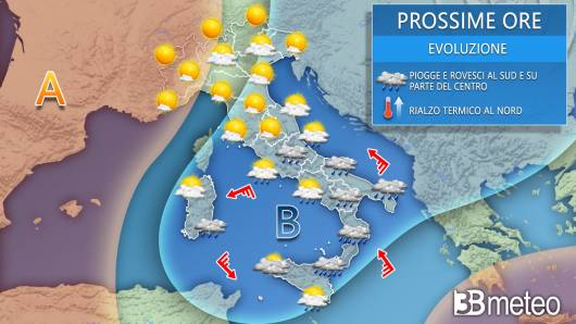 Meteo Italia venerdì. Il maltempo si concentra al Sud