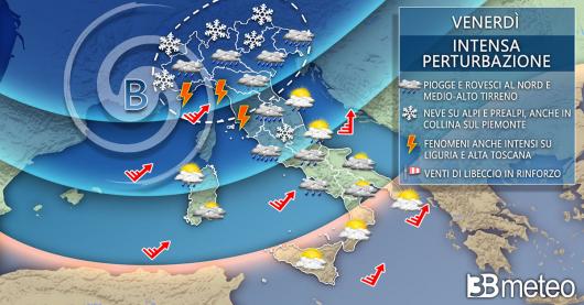 Meteo Italia venerdì