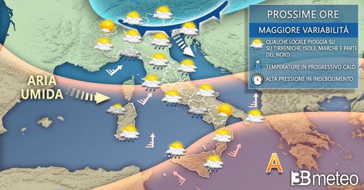 Meteo Italia venerdì