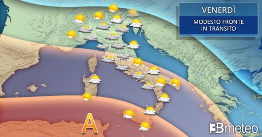 Meteo Italia venerdì