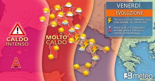 Meteo Italia venerdì