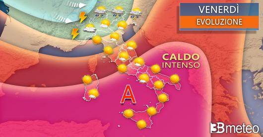 Meteo Italia venerdì