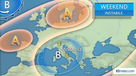 Meteo Italia: weekend ancora instabile