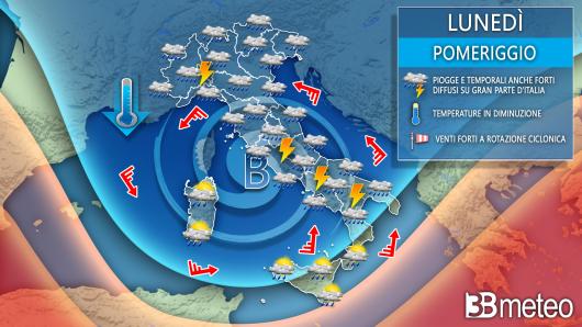 Meteo lunedì 1 maggio