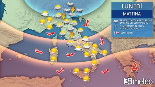 Meteo lunedì