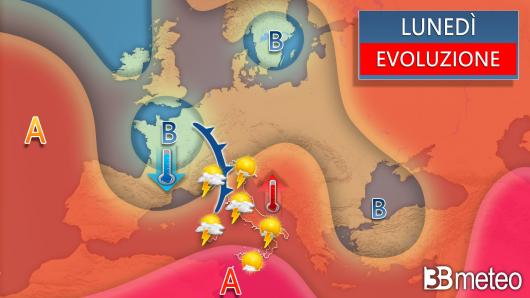 Meteo lunedì