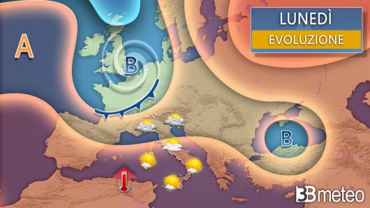 Meteo lunedì