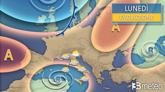 Meteo lunedì