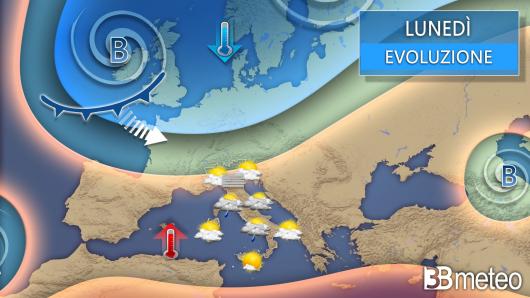 Meteo lunedì
