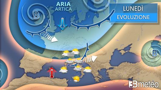 Meteo lunedì