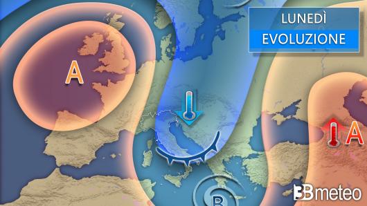 Meteo lunedì