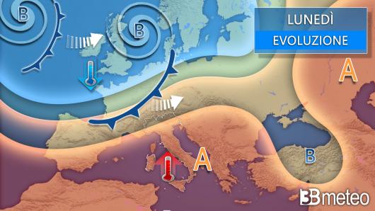 Meteo lunedì