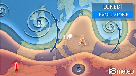 Meteo lunedì