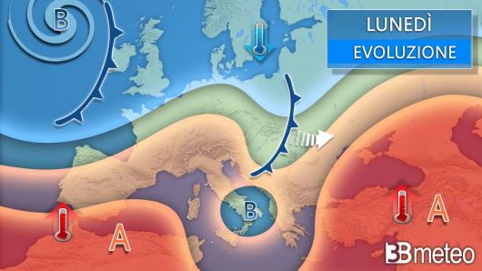 Meteo lunedì