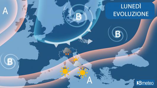 Meteo lunedì