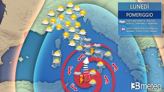 Meteo Lunedì ore pomeridiane