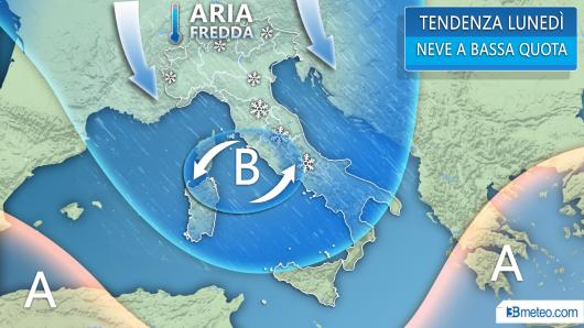 Meteo lunedì: situazione sull'Italia