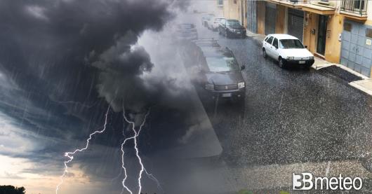 Meteo - Lunga fase di maltempo al Nord con temporali, nubifragi e grandine
