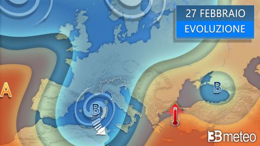 Meteo martedì 27 febbraio
