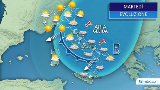 Meteo martedì