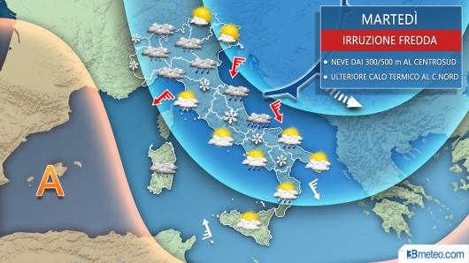 Meteo martedì