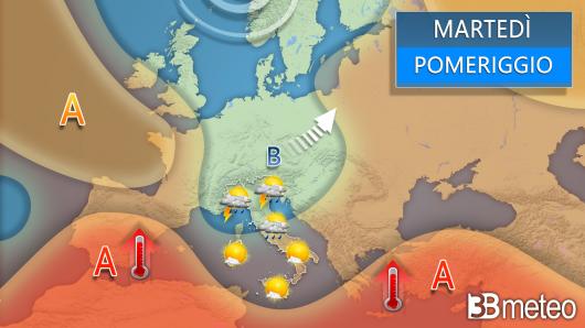 Meteo martedì