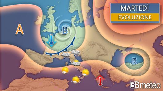 Meteo martedì