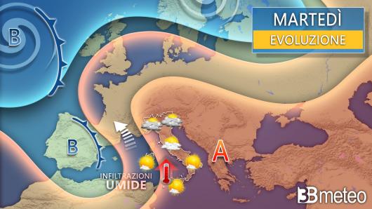 Meteo martedì