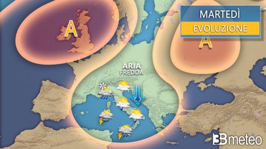 Meteo martedì