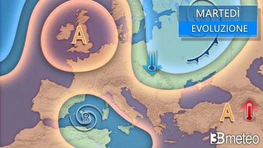 Meteo martedì