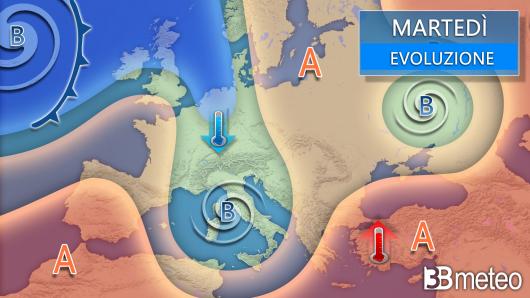 Meteo martedì