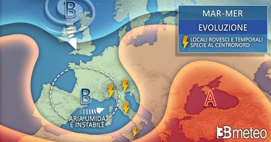 Meteo martedì/mercoledì