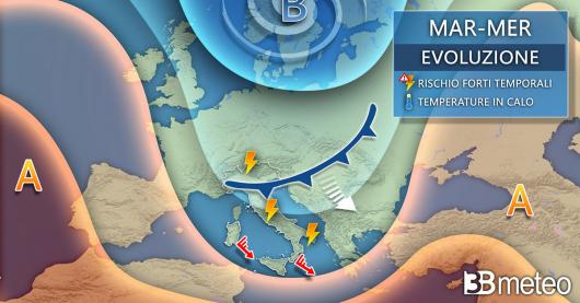 Meteo martedì/mercoledì