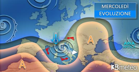 Meteo mercoledì 26 febbraio
