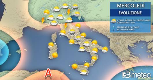 Meteo mercoledì 28 giugno