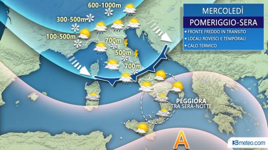 Meteo mercoledì
