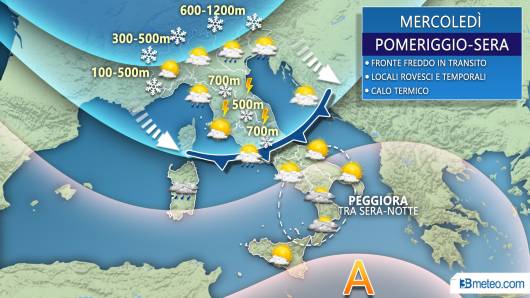 Meteo mercoledì