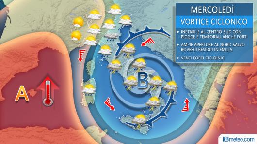 Meteo mercoledì