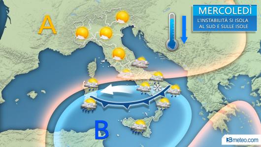 Meteo mercoledì