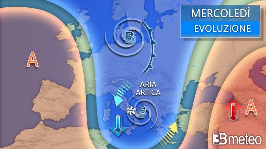 Meteo mercoledì 7 gennaio