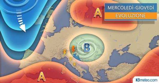 Meteo mercoledì-giovedì