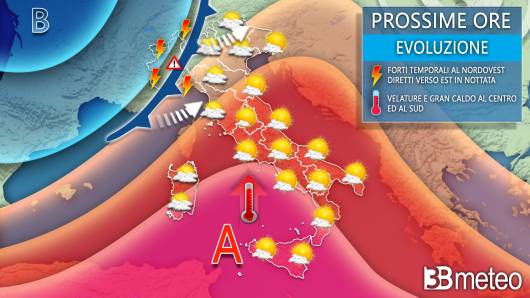 Meteo mercoledì prossime ore 