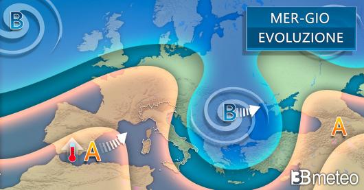 Meteo mercoledì/giovedì