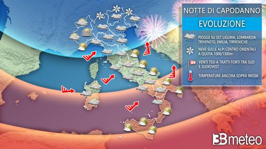 Meteo notte di San Silvestro