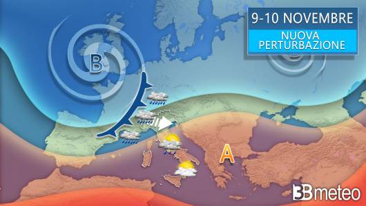 Meteo - nuova perturbazione tra giovedì e venerdì