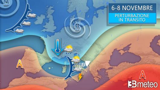 Meteo - Nuova perturbazione tra martedì e mercoledì