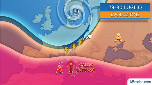 Meteo nuova sfuriata di temporali tra mercoledì e giovedì