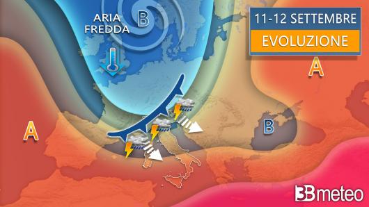 Meteo - Nuovo peggioramento da mercoledì