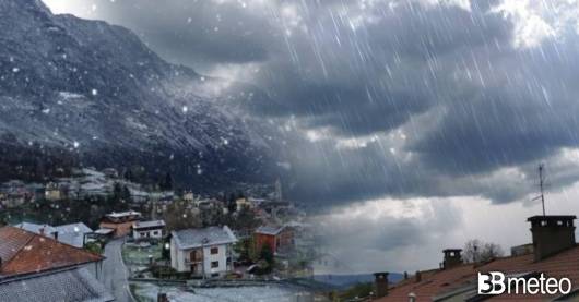 Meteo, nuovo peggioramento in arrivo con pioggia e neve